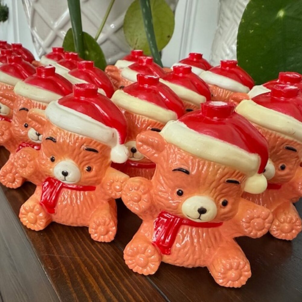 4 for $20: VINTAGE Teddy Bear Blow Mold String Light Covers - Set of 20